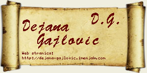 Dejana Gajlović vizit kartica
